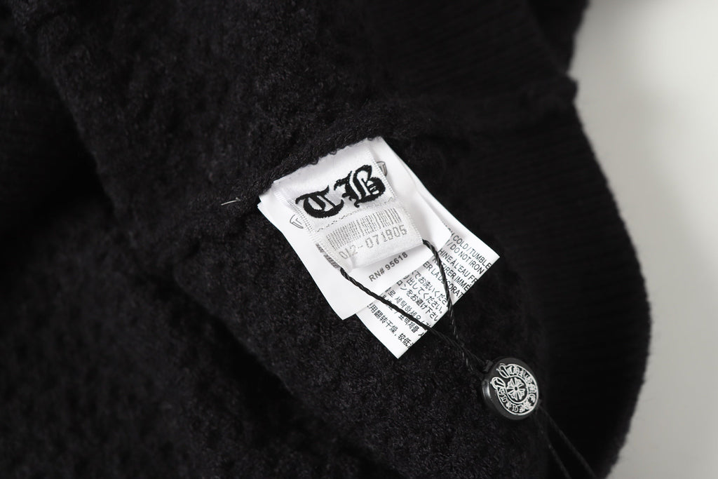 Chrome Hearts Gothic Cross Knit Cardigan - Black Grey Streetwear Jacket 904